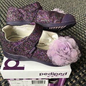 Pediped girls purple sparkly shoes